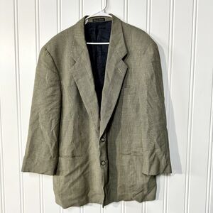 Vintage Country Road 1980s Suit Jacket Wool Blend Tweed Brown Brown Size 44